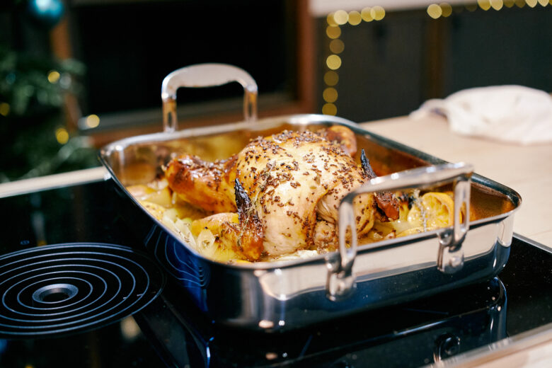Roast Chicken with Clementines and Orange