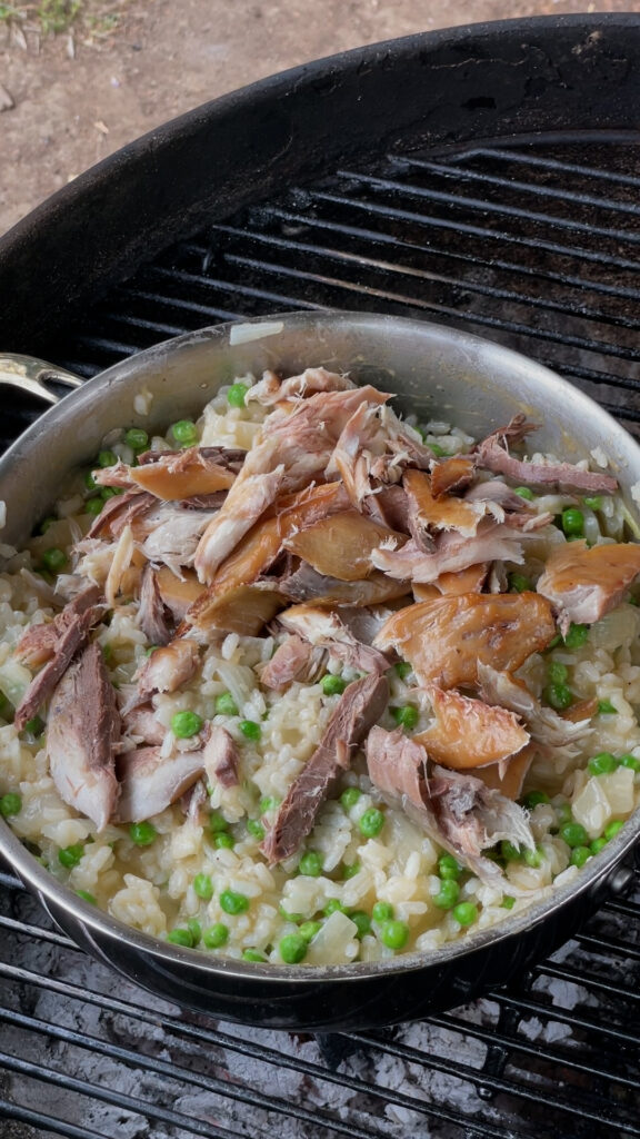 Smoked Mackerel, Spinach and Pea Risotto by BBQ Explorers